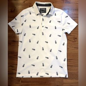Express men’s pineapple golf polo shirt. Size medium. NWOT.